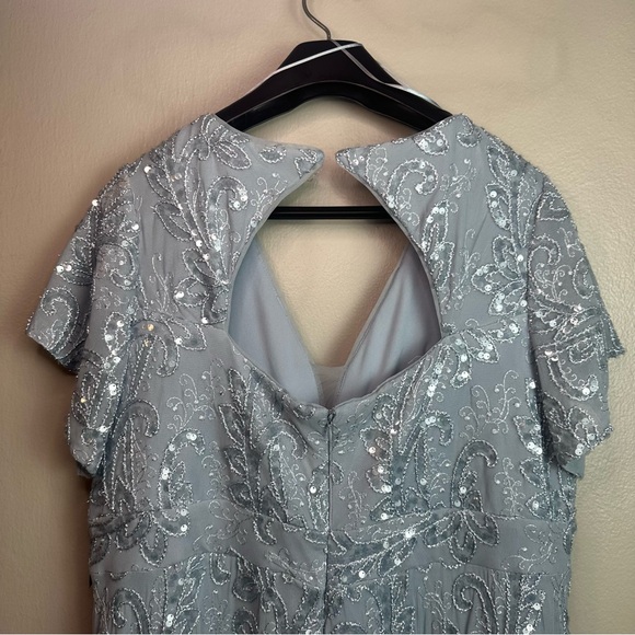 R&M Richards Fit & Flare sequin embellished plus size gown  Sz 22 - Picture 6 of 14